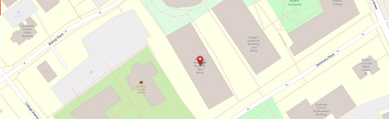 Main Office:  15 Seminary Place, New Brunswick, NJ 08901 (College Avenue Campus)